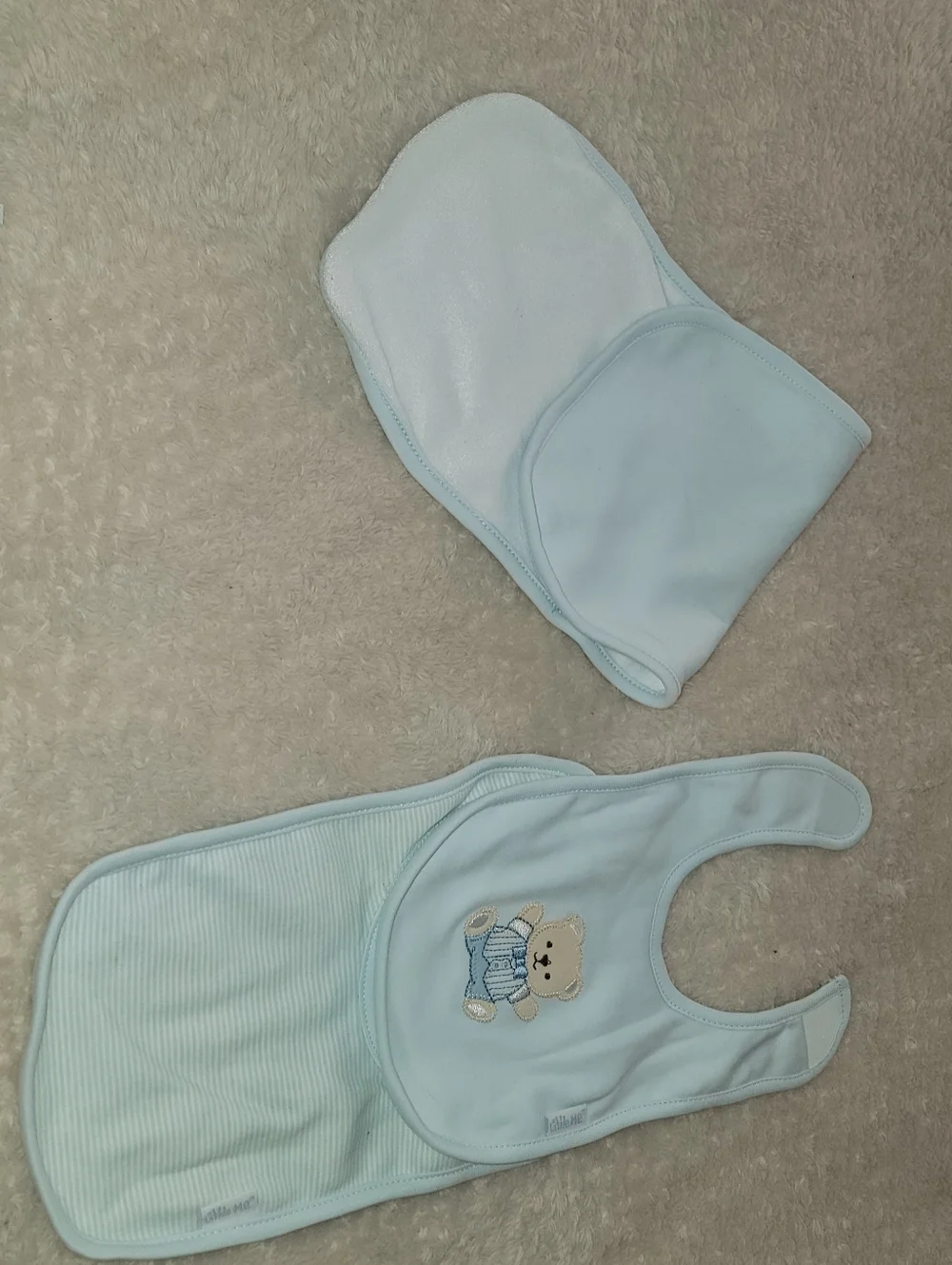 Little Me Teddy bears and sails bibs/burp cloth 0-6m